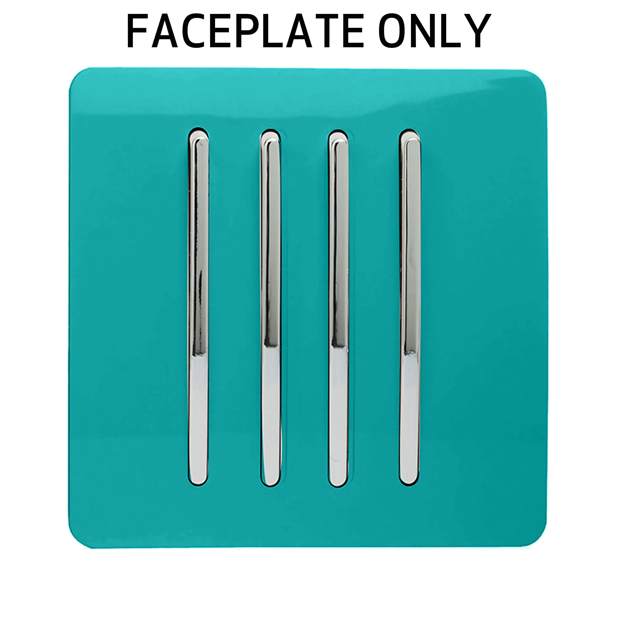 Bright Teal Spare Plate Wiring Accessories Trendi Decorative Screwless